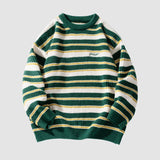 Timeless Hues Patchwork Stripe Knit Pullover