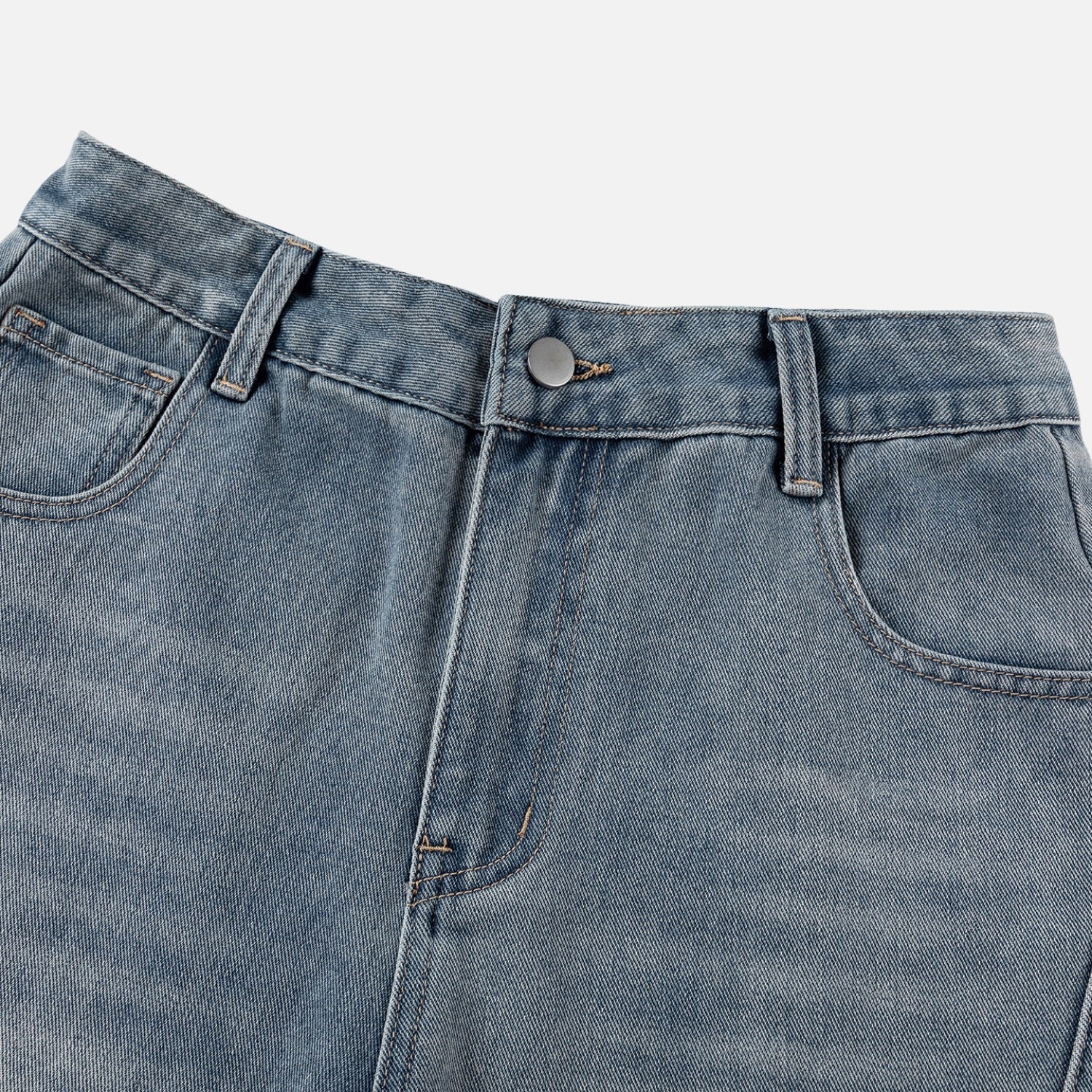 Vintage Washed Panel Baggy Jeans