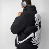 Skeleton Graphic Puffer Coats