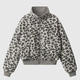 Reversible Quilted Leopard Print Jacket