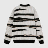 Irregular Striped Knit Sweater