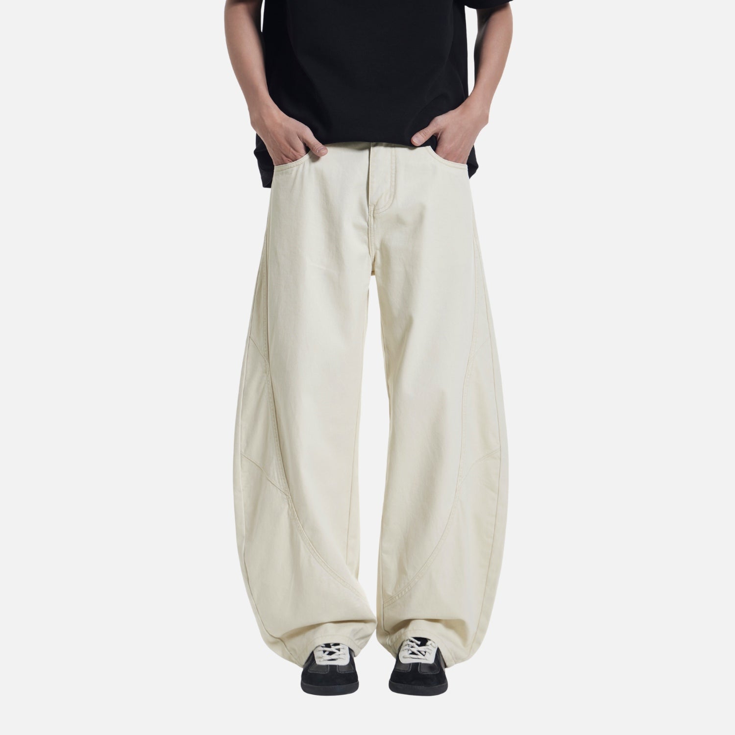 Vintage Washed Cotton Baggy Pants