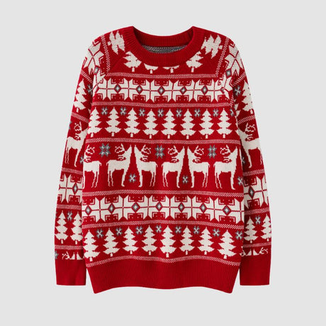 Christmas Elk Jacquard Pullover