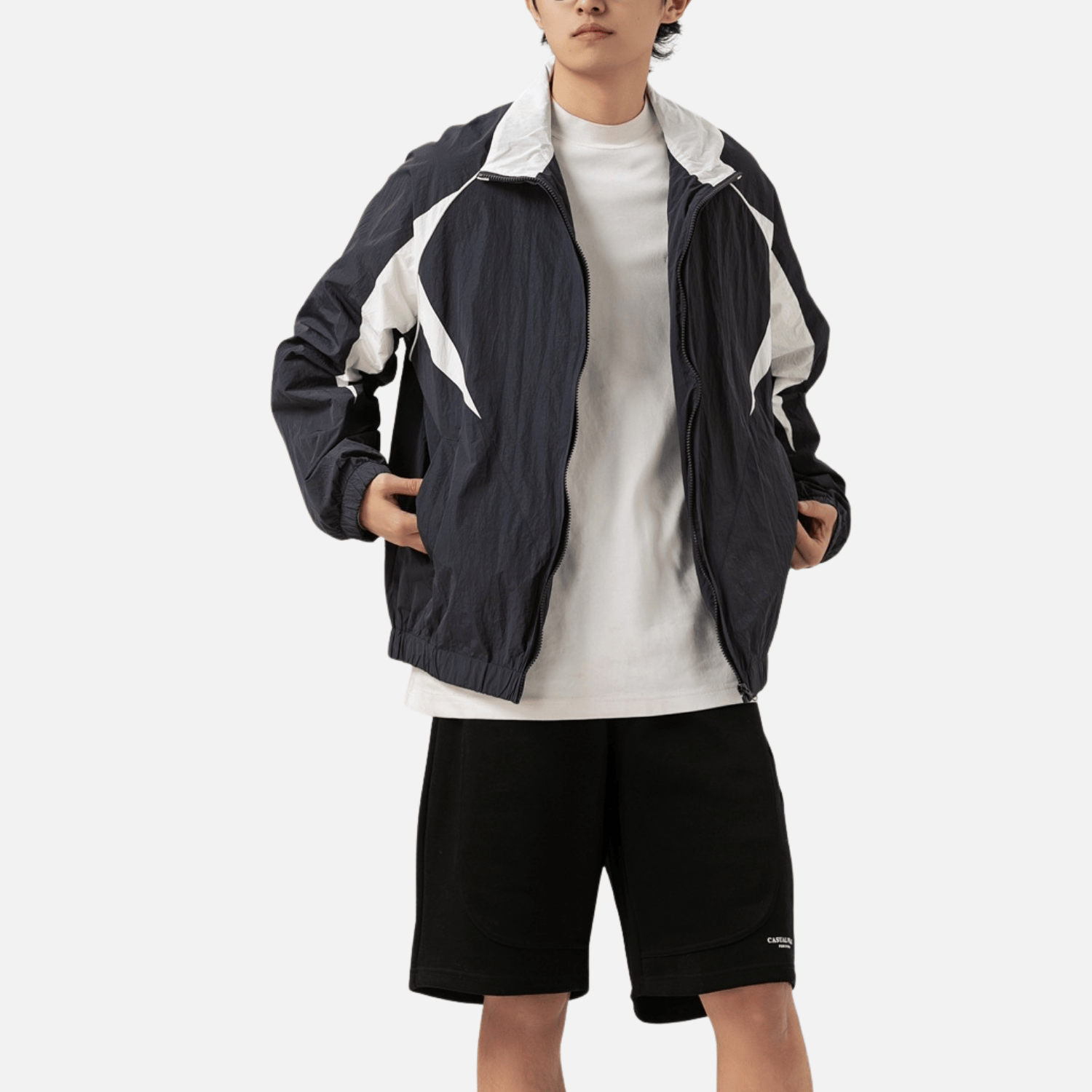 Outdoor-Colorblock-Reißverschlussjacke