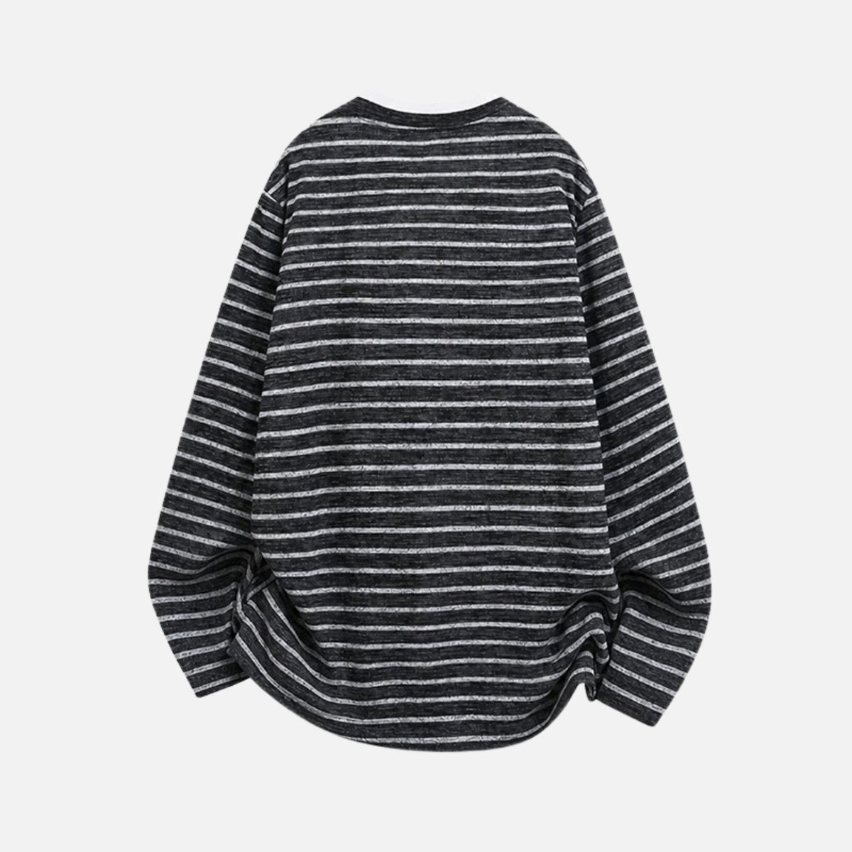 Vintage Faux-Layered Henley Sweatshirt