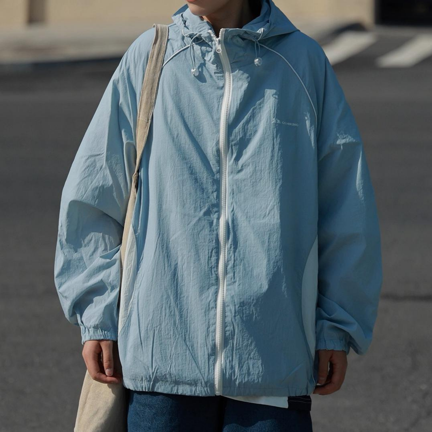 Colorblock Lightweight Hooded Windbreaker