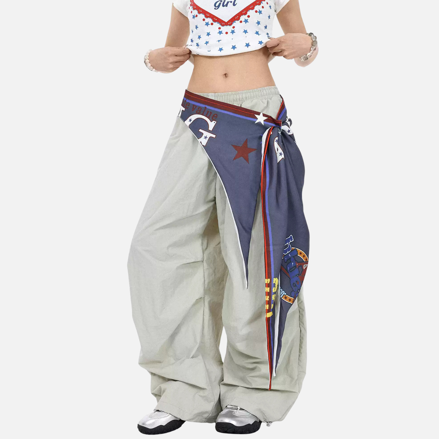 Vintage Paratrooper Wide-Leg Pants