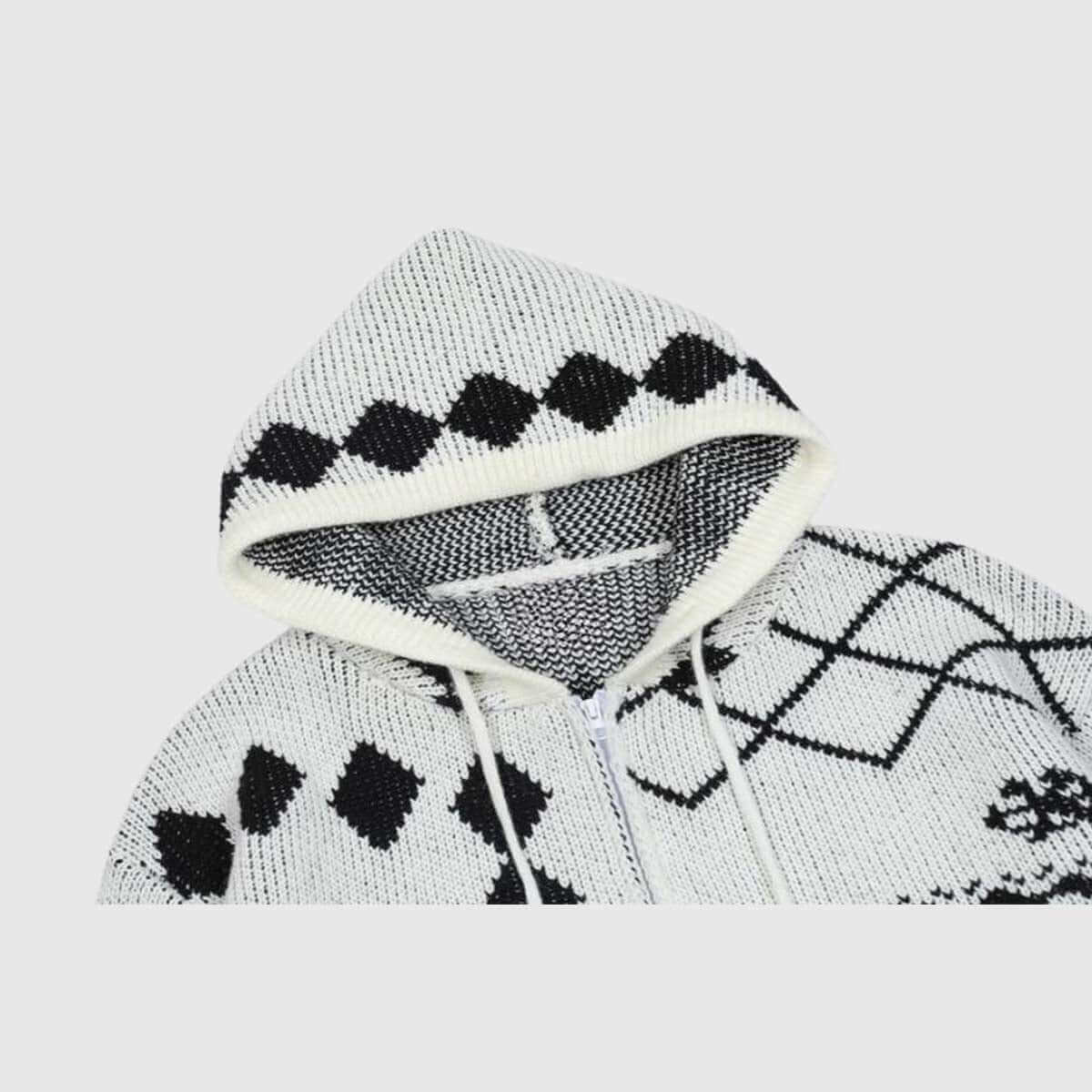 Cárdigan de punto navideño con capucha