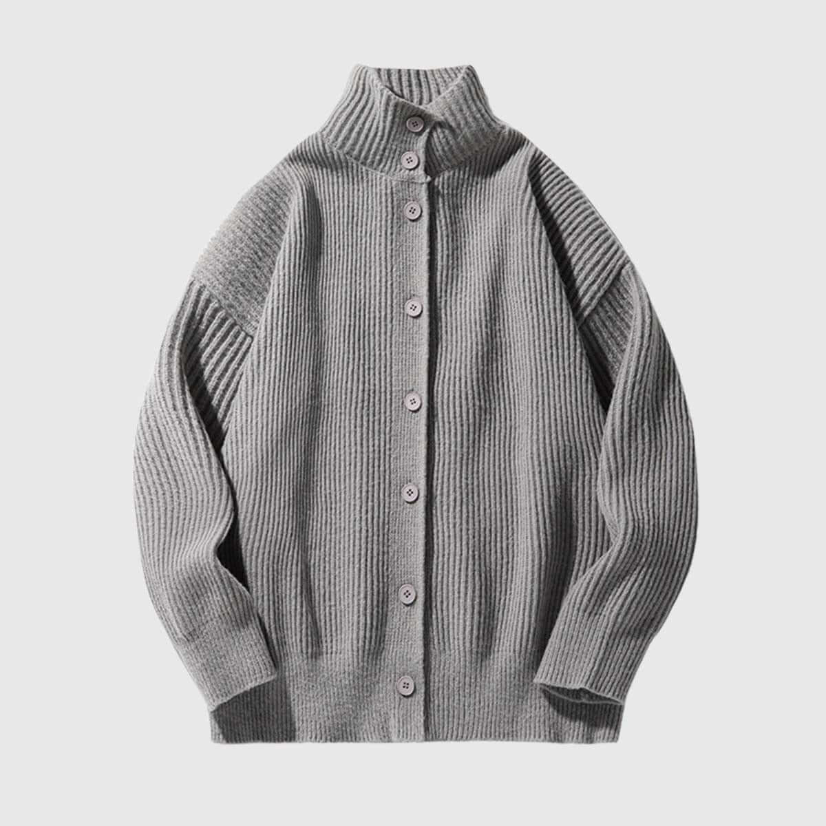 Suéter tipo cárdigan acogedor con botones