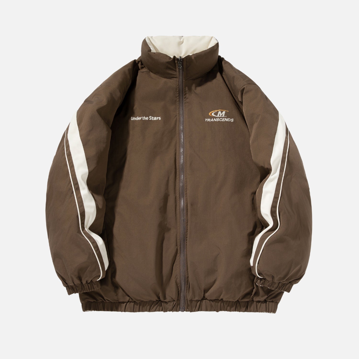 Wendbare zweifarbige Pufferjacke