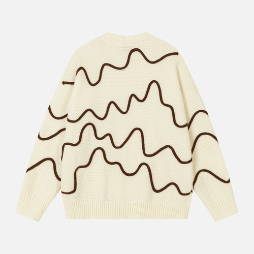 Colorblock Stitch Knit Sweater