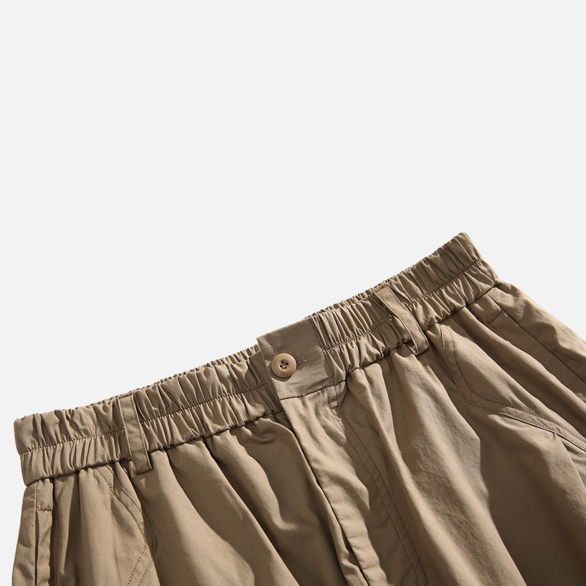 Solid Color Cotton Harem Cargo Pants