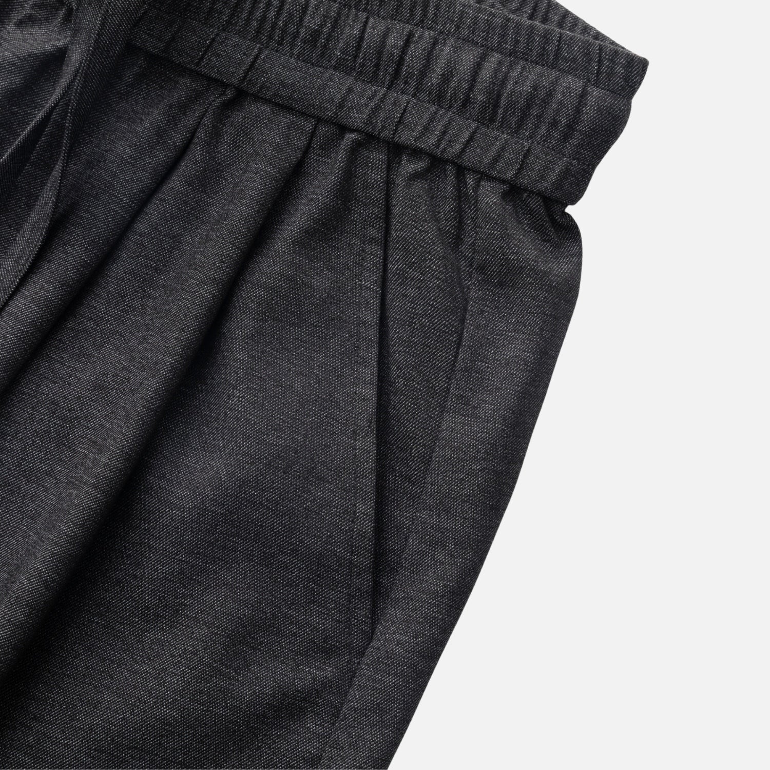 Draped Double-Pleated Casual Pants