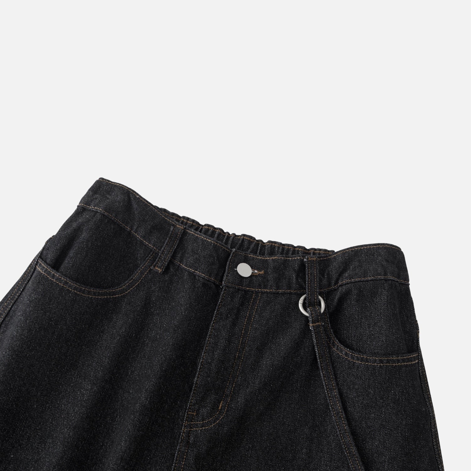 Double Pleated Baggy Jeans