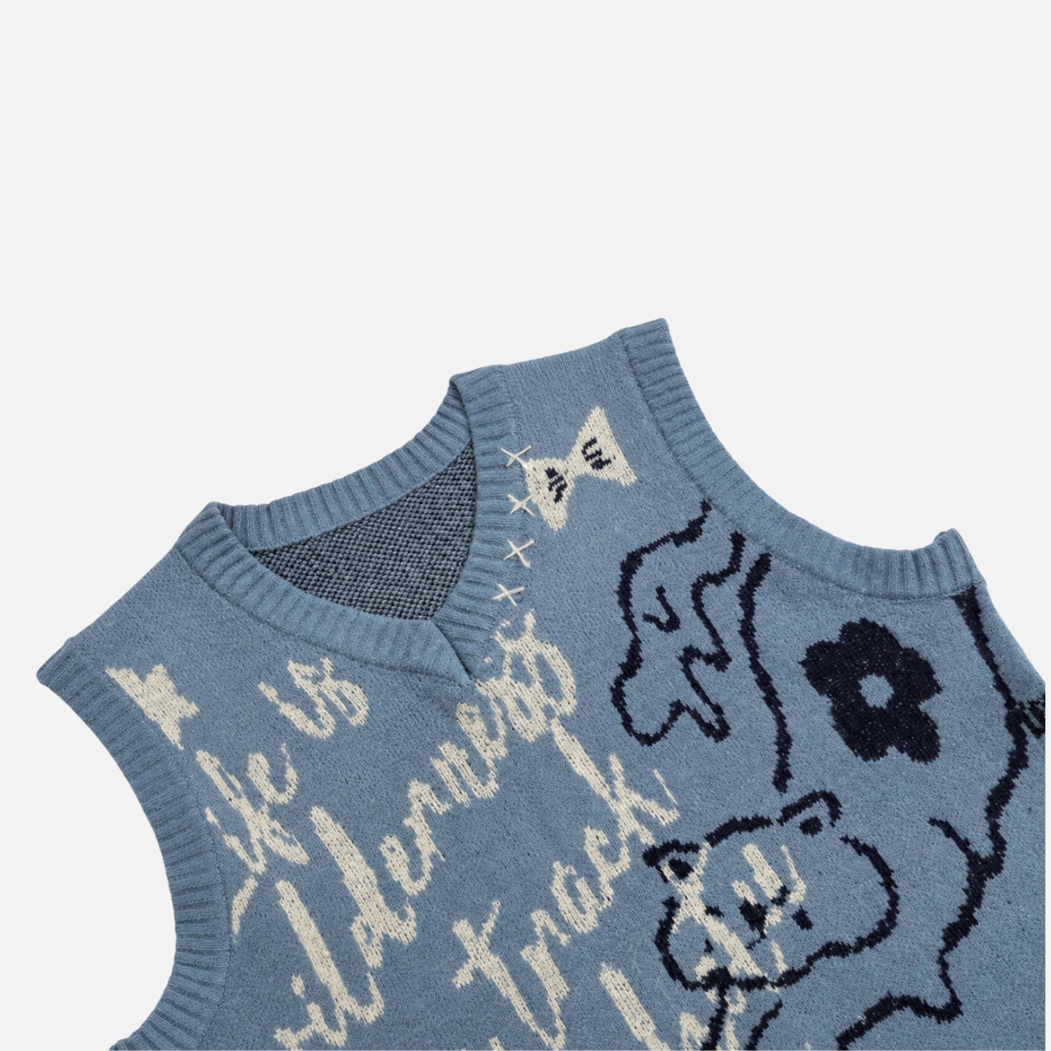 Cartoon Jacquard Sweater Vest