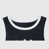 Ice Silk Letter Print Tank Top