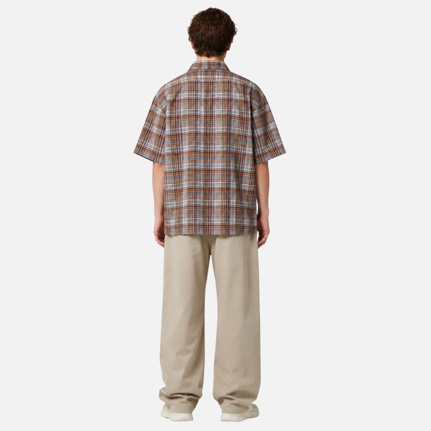 Vintage Plaid Print Cotton Shirt
