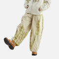 Pantalon parachute coupe-vent à carreaux colorblock