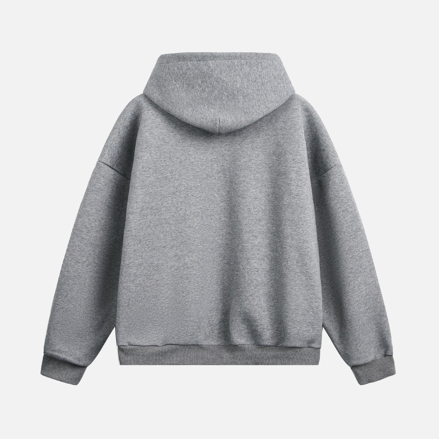 Schwerer, farblich abgesetzter Kapuzenpullover mit Reißverschluss