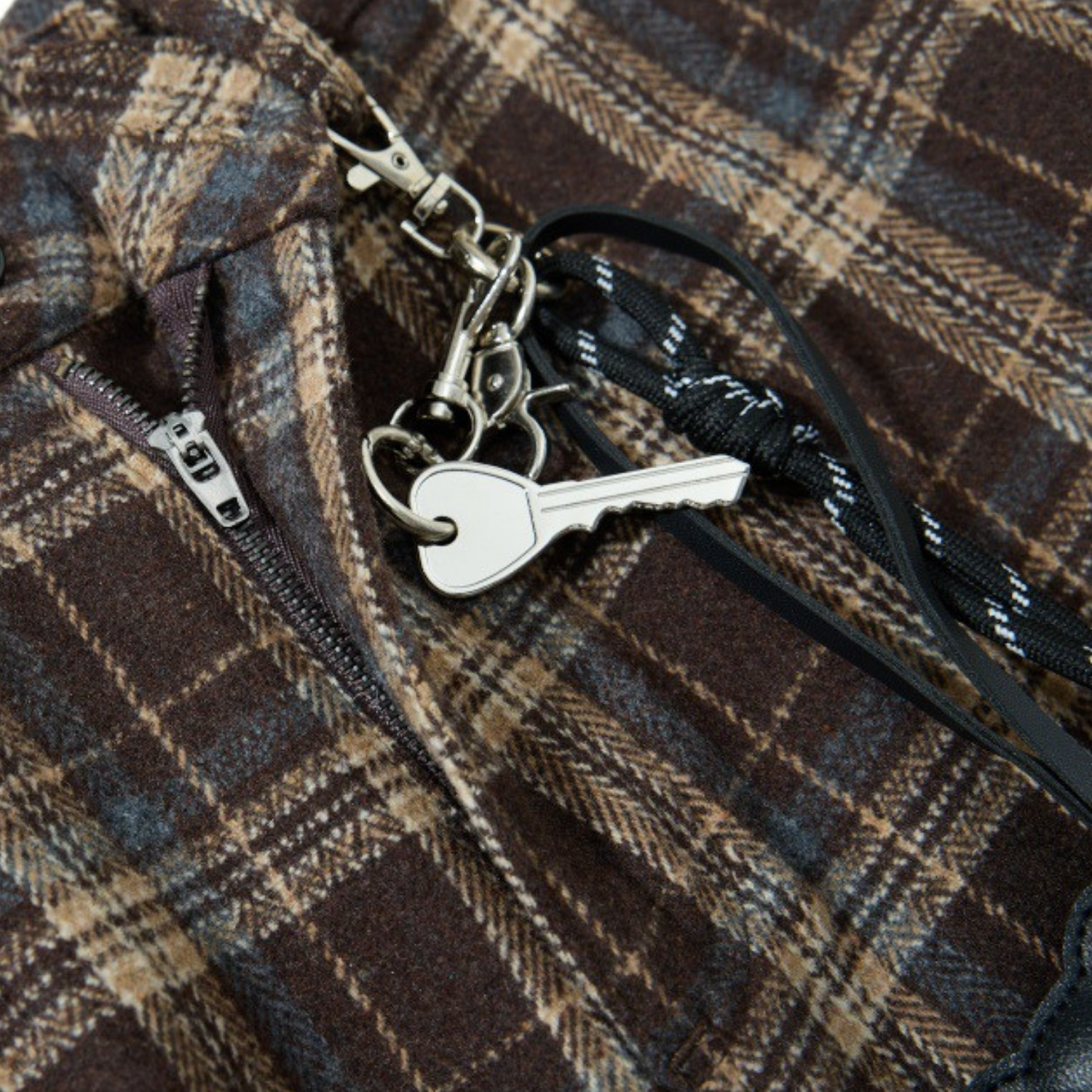 Vintage karierte Cargohose im Baggy-Stil