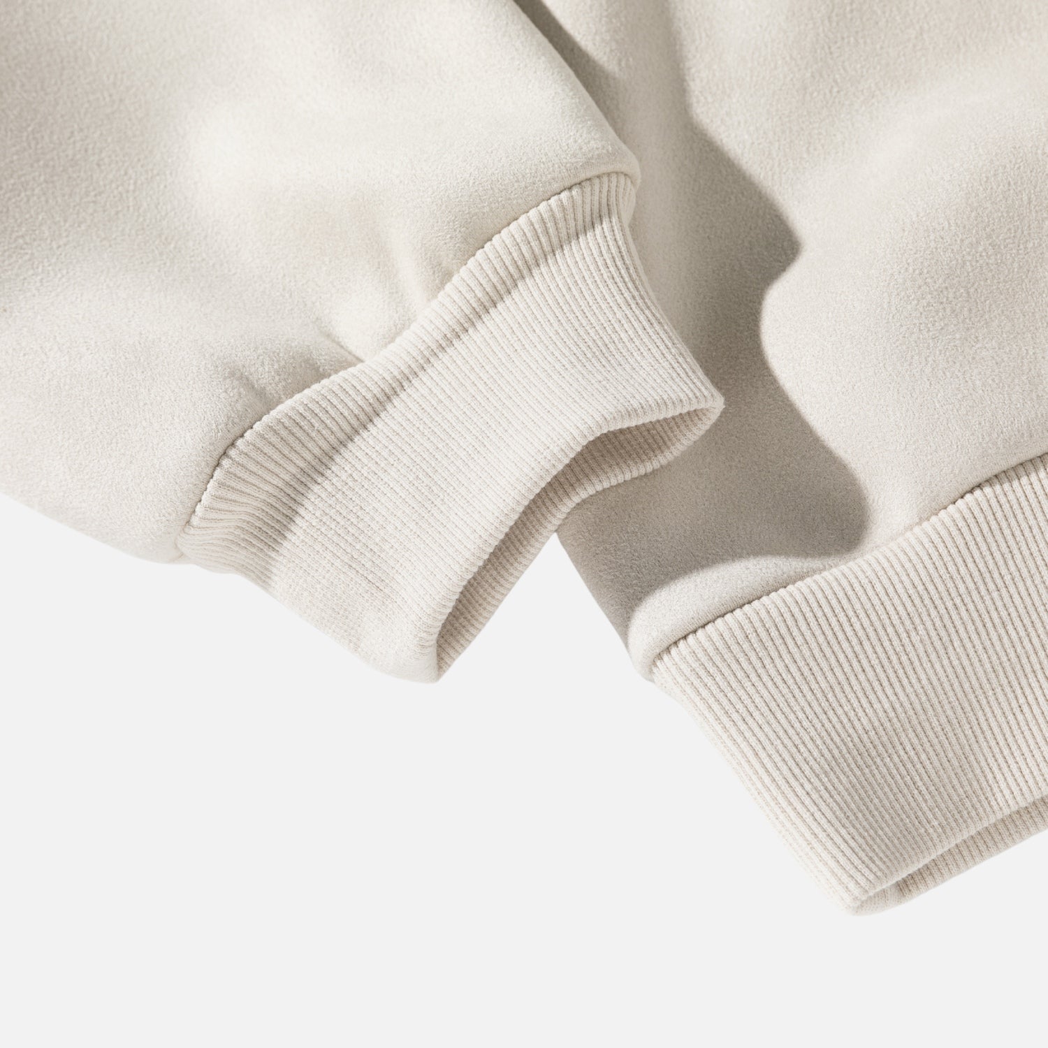 Vintage Suede-Look Crewneck Sweatshirt