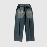 Retro Distressed  Patchwork Jeans
