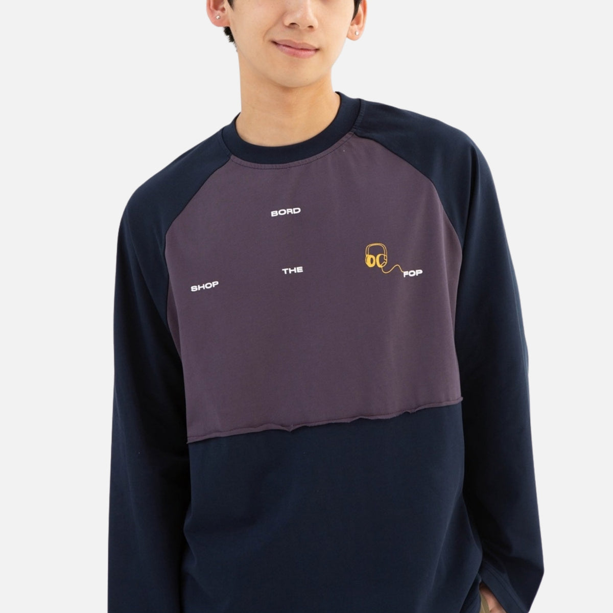Japanese Colorblock Long Sleeve Tee