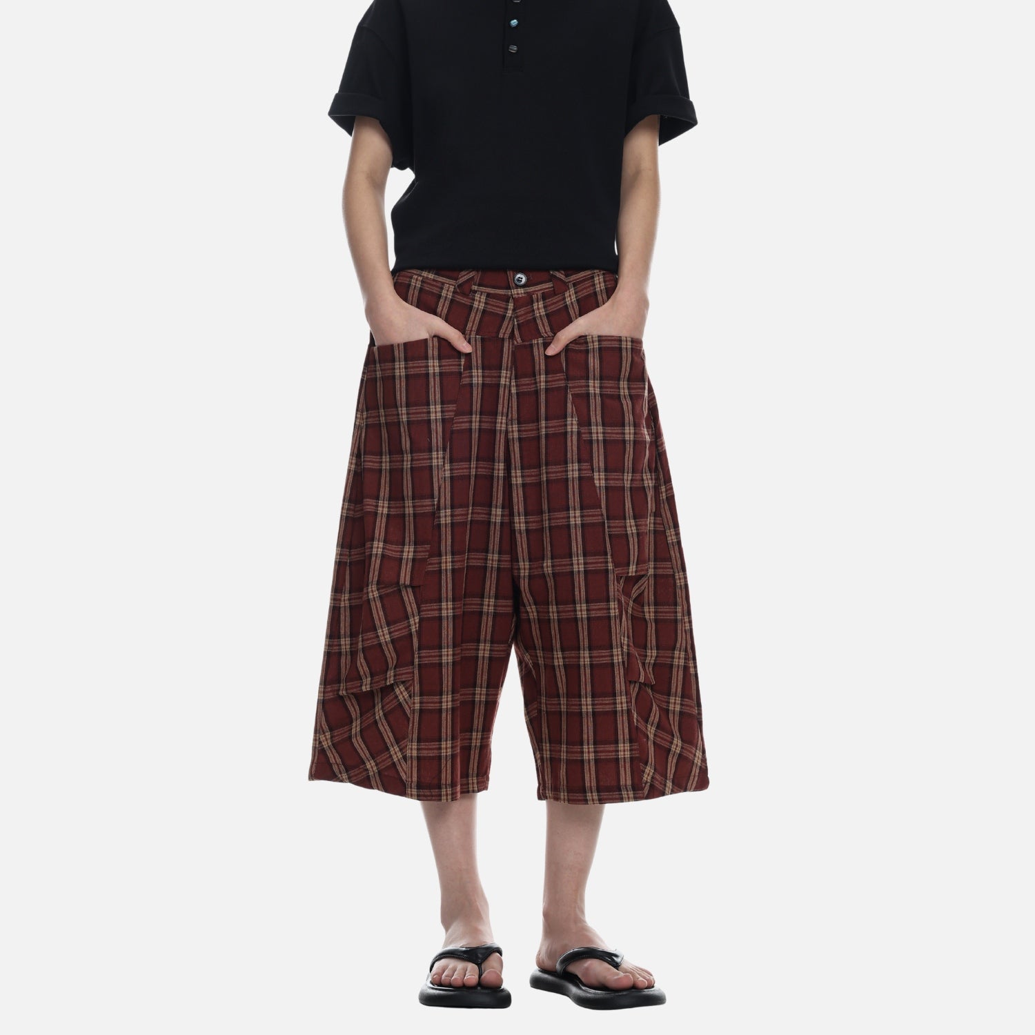 Zerlegte karierte Cargo-Shorts