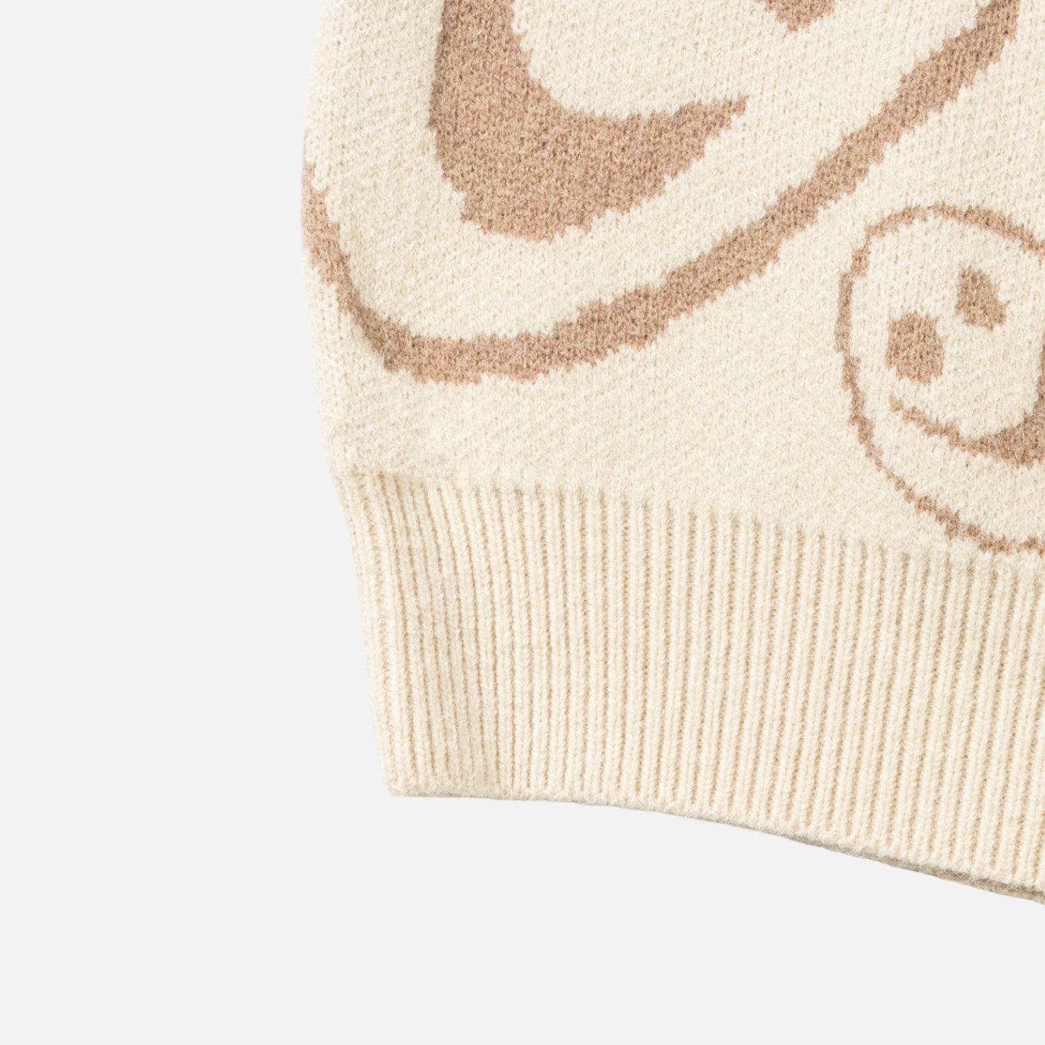 All-Over Smiley Jacquard Sweater