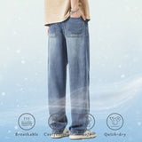 Ice Silk Straight Jeans