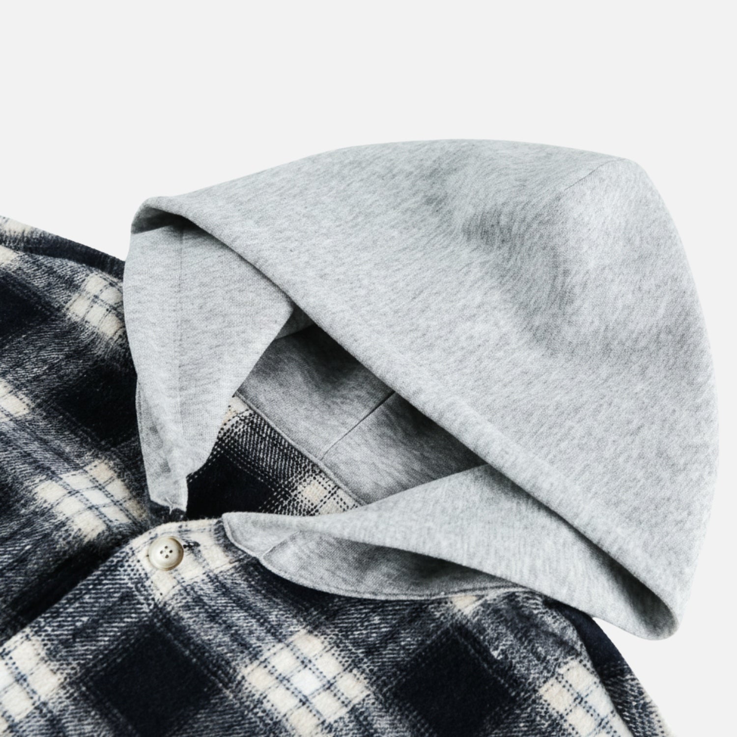 Sudadera con capucha de cuadros cepillados en bloques de color 