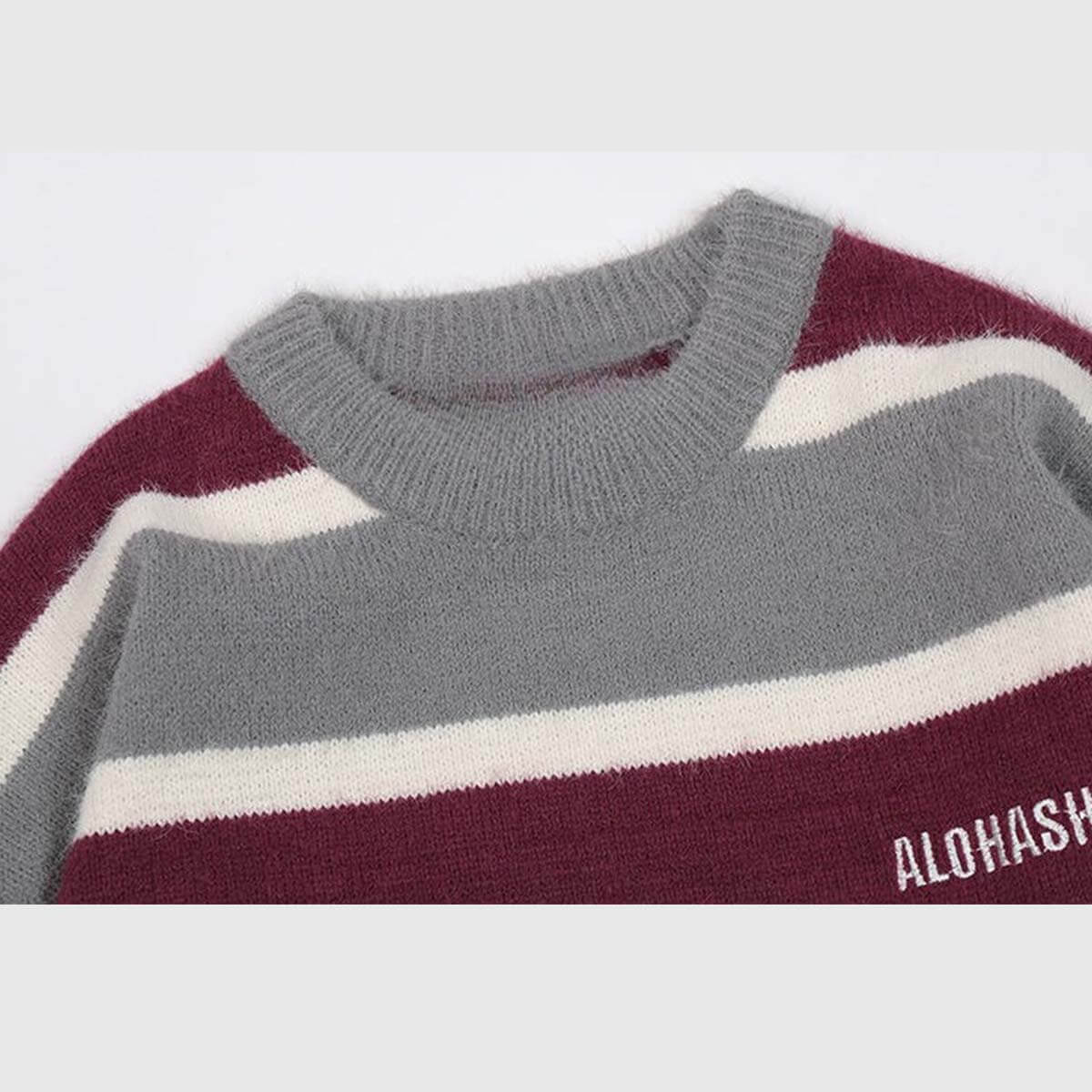 Suéter de punto a rayas vintage