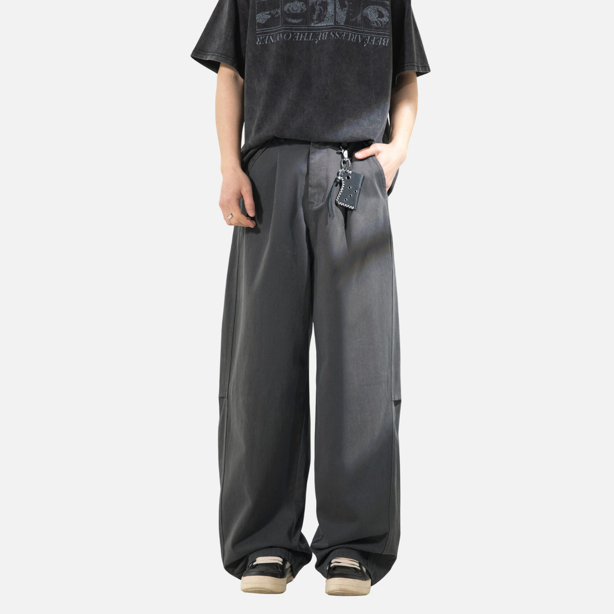 Japanese Vintage Pleated Straight-Leg Pants