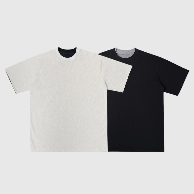 Solid Fake Two-piece Tee
