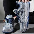 Vintage Washed Denim Skate Sneakers