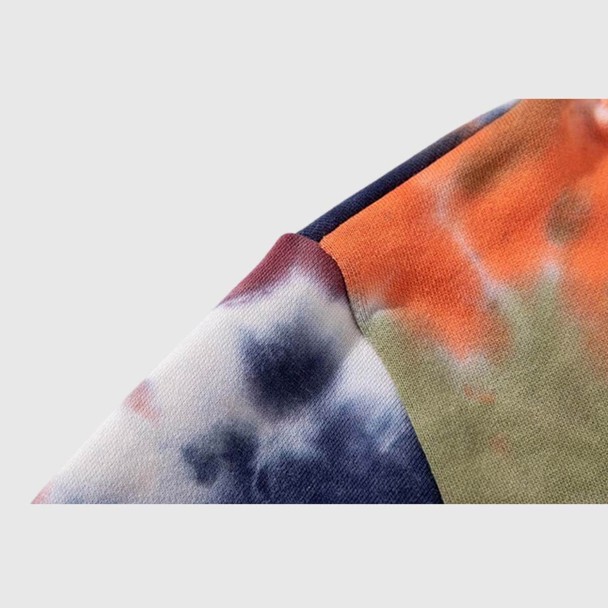 Sudadera con capucha vibrante con efecto tie-dye
