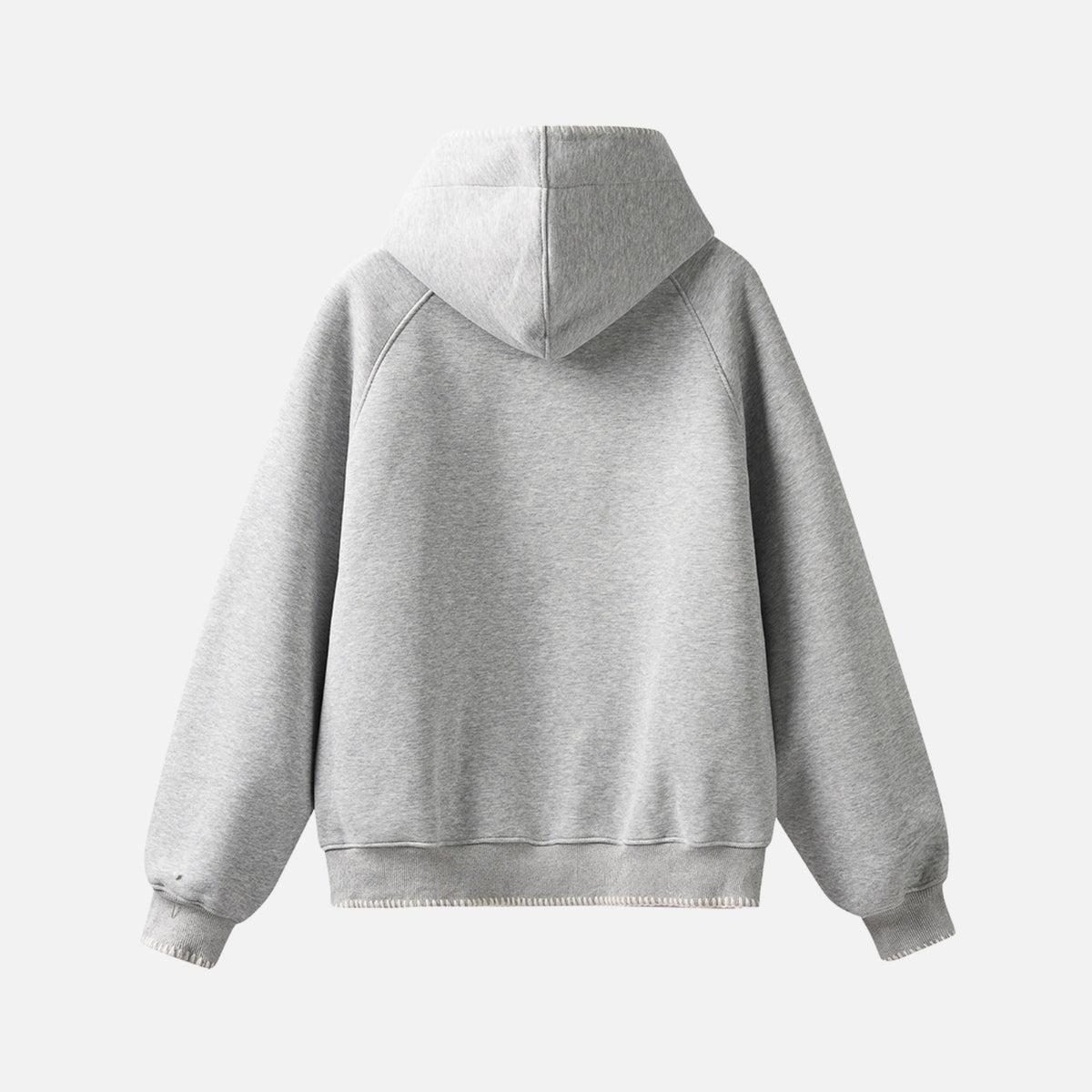 Solid Color Color-Button Hoodie