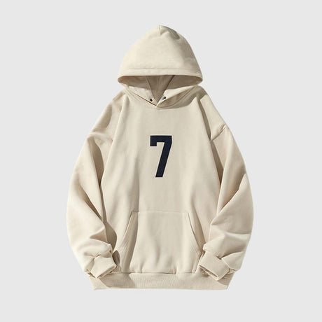 Number “7” Print Hoodie