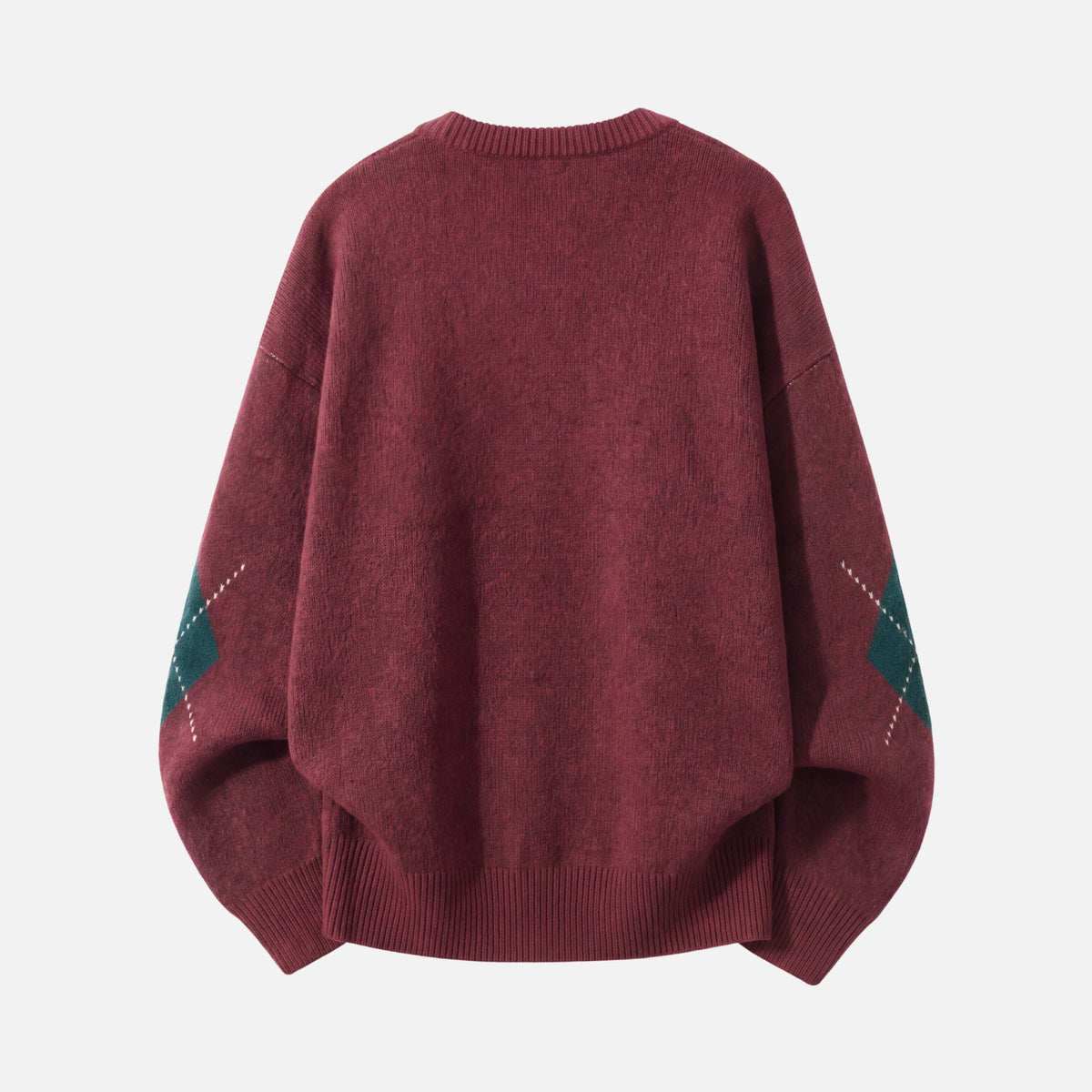 Vintage Diamond Colorblock Crewneck Sweater