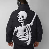 Skeleton Graphic Puffer Coats