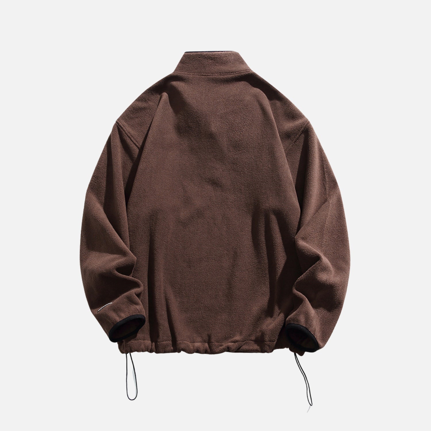Embroidered Stand Collar Sweatshirt