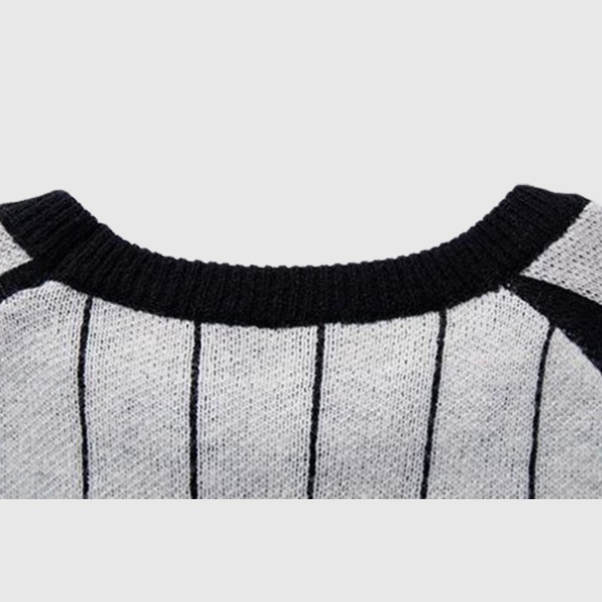 Striped Letter Sweater