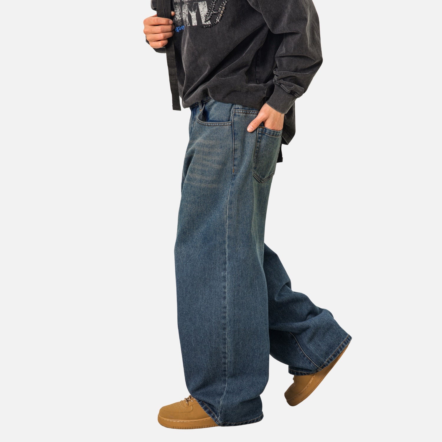 Washed Classic Baggy Jeans