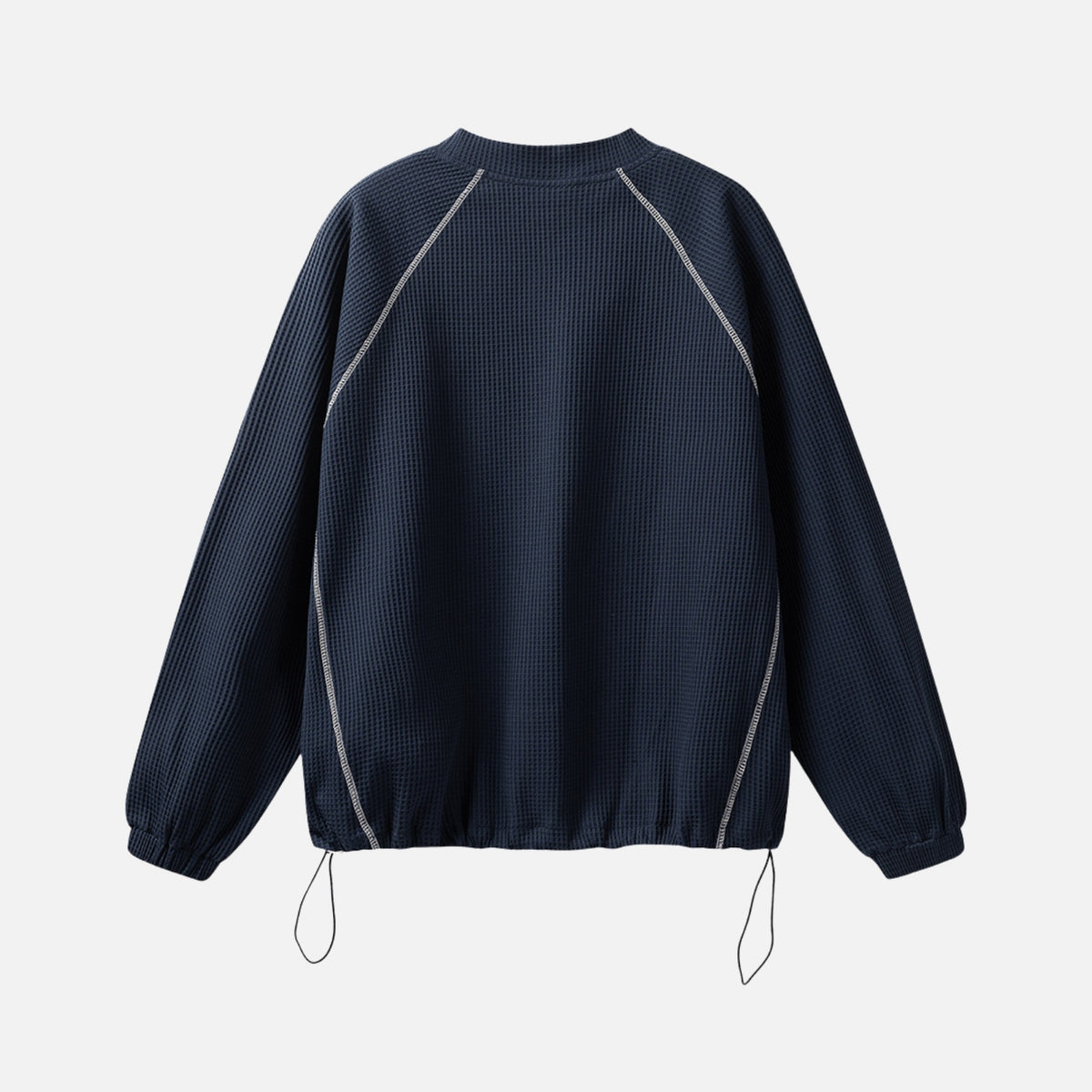 Embroidered Waffle Crewneck Sweatshirt