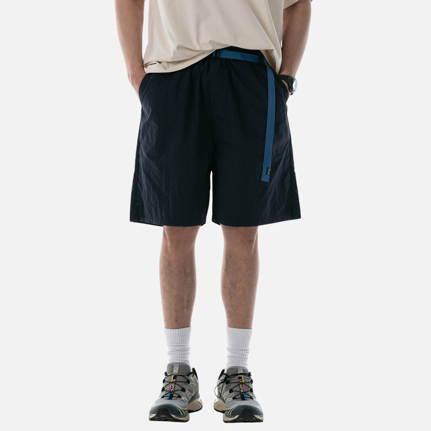 Colorblock Double-Waist Shorts