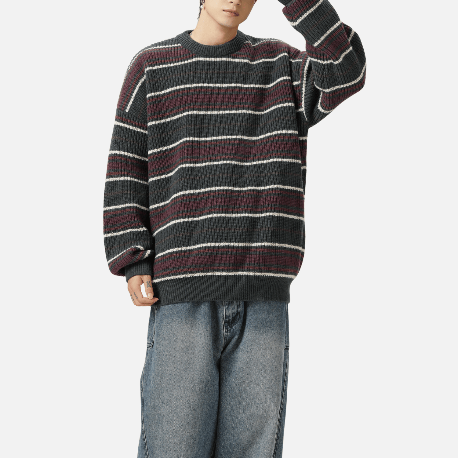 Vintage Striped Knit Sweater