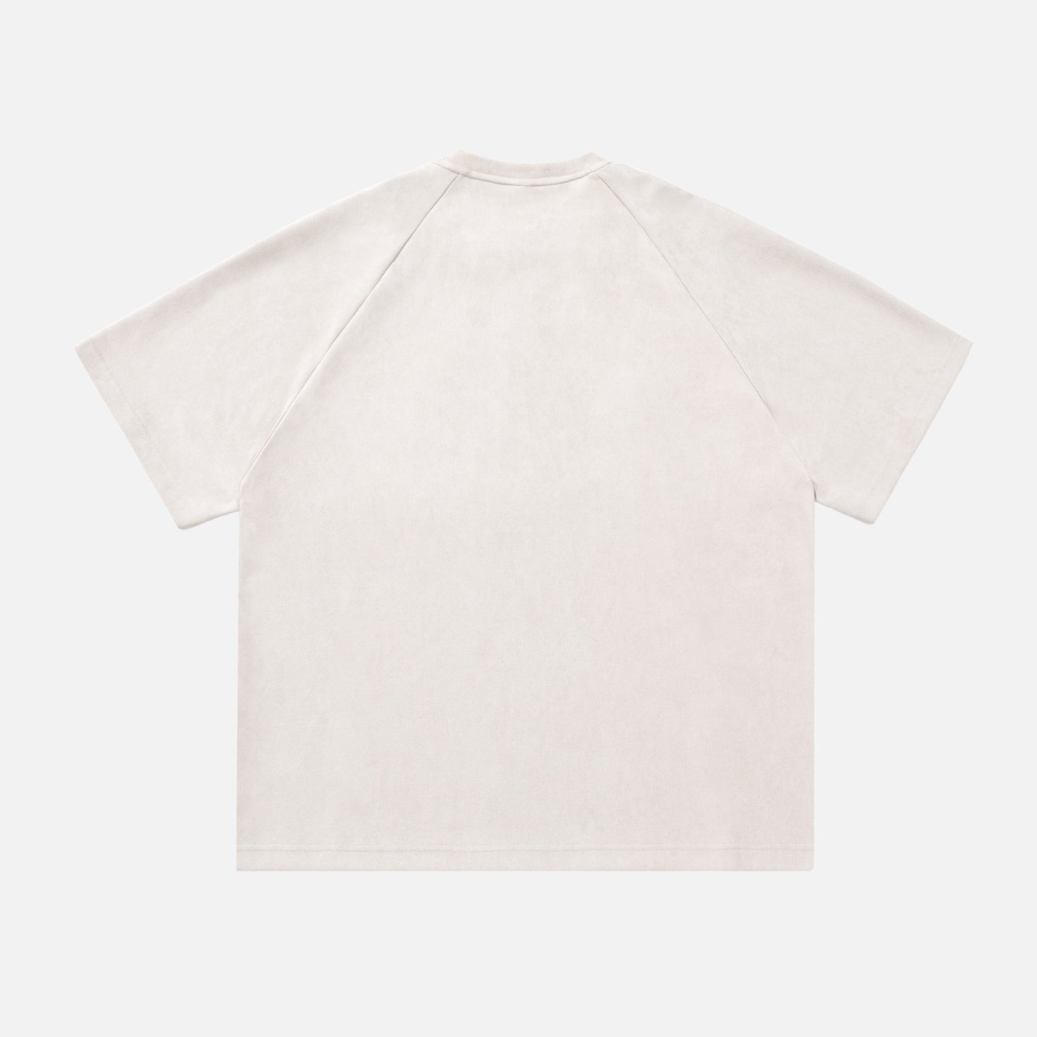 Paneled Faux Suede Short Sleeve Tee