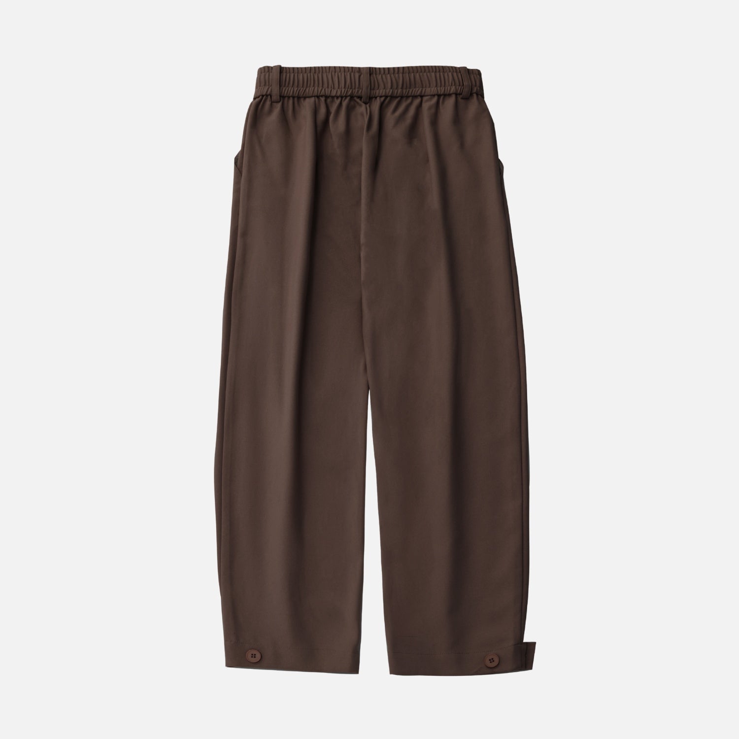 Draped Pleated Straight-Leg Trousers