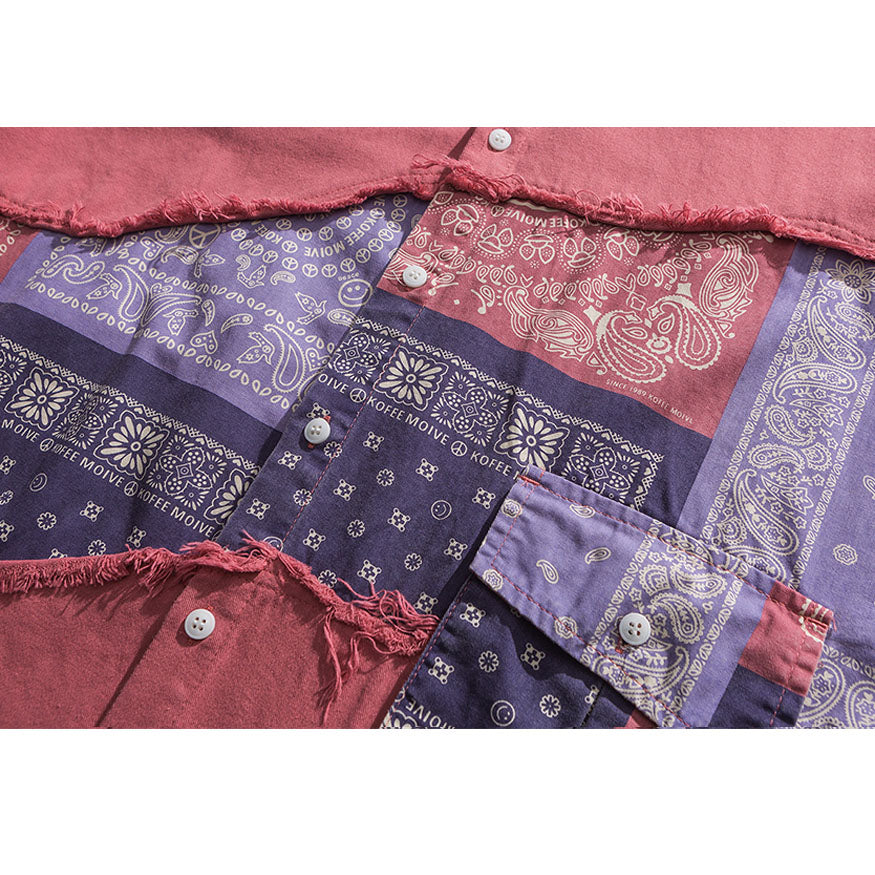 Ethnic Cotton Contrast Shirts