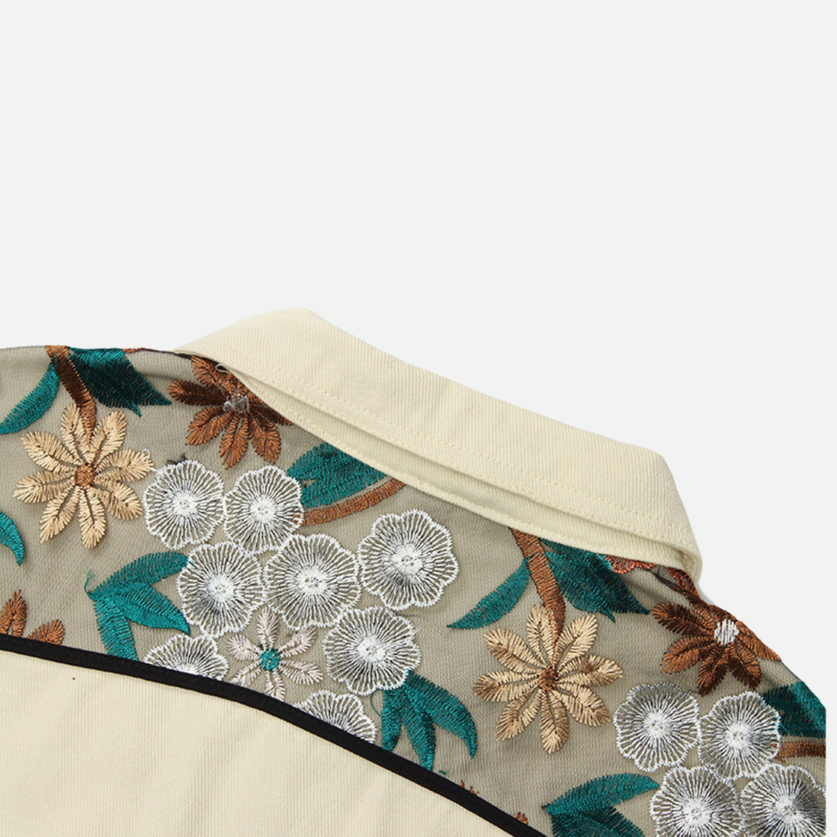 Embroidered Flower Patchwork Jacket